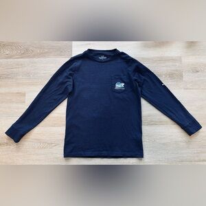 Vineyard Vines Boys Snowboard Whale Long-Sleeve Tee